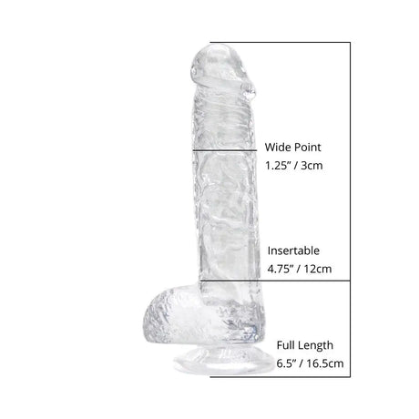 Loving Joy 6 Inch Dildo with Balls Clear - Dildos - Save 30% - Fast Shipping - United Kingdom Stoke-on-trent