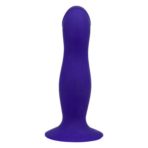 Dildo silicone grámhar 6 orlach le cupán súchán meánach oíche gorm