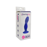 Dildo silicone grámhar 6 orlach le cupán súchán meánach oíche gorm