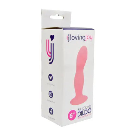 Loving Joy 6 Inch Silicone Dildo with Suction Cup Pink - Dildos - Save 15% - Fast Shipping - United Kingdom Stoke-on-trent