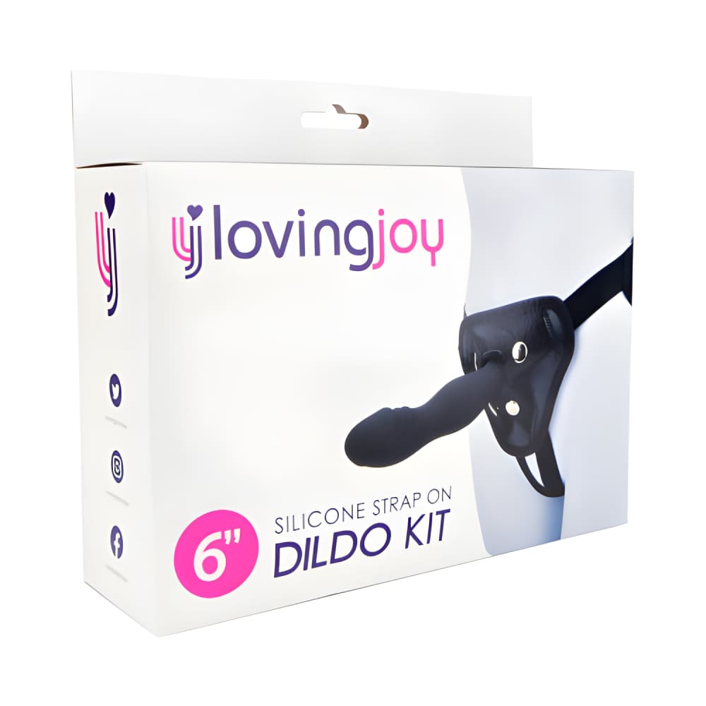 Loving Joy 6 Inch Silicone Strap on Dildo Kit - Ons - Save 20% - Anal Dildos