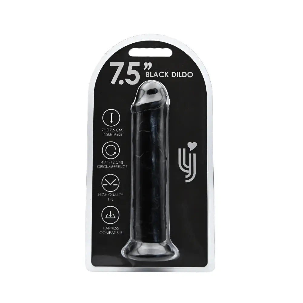Loving Joy 7.5 Inch Suction Cup Dildo Black - Fast Shipping - United Kingdom Stoke-on-trent