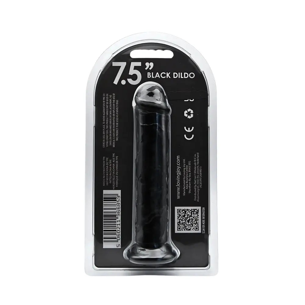 Loving Joy 7.5 Inch Suction Cup Dildo Black - Fast Shipping - United Kingdom Stoke-on-trent