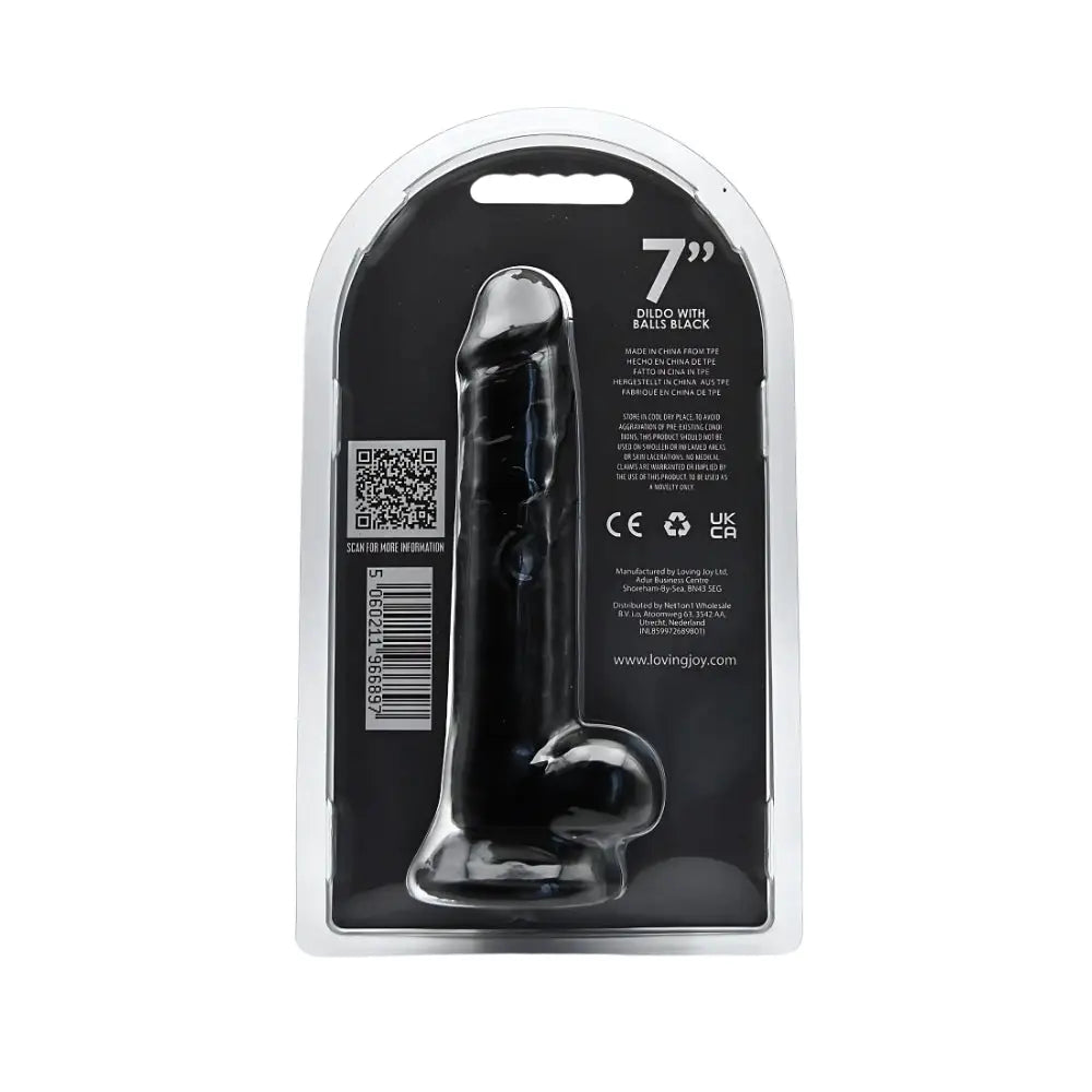 Loving Joy 7 Inch Dildo with Balls Black Fast Shipping United Kingdom Stoke on Trent