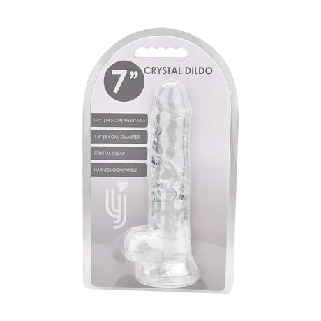 Loving Joy 7 Inch Dildo with Balls Clear - Dildos - Save 25% - Fast Shipping - United Kingdom Stoke-on-trent