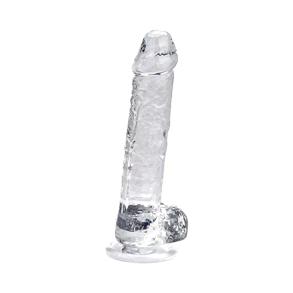 Loving Joy 7 Inch Dildo with Balls Clear - Dildos - Save 25% - Fast Shipping - United Kingdom Stoke-on-trent