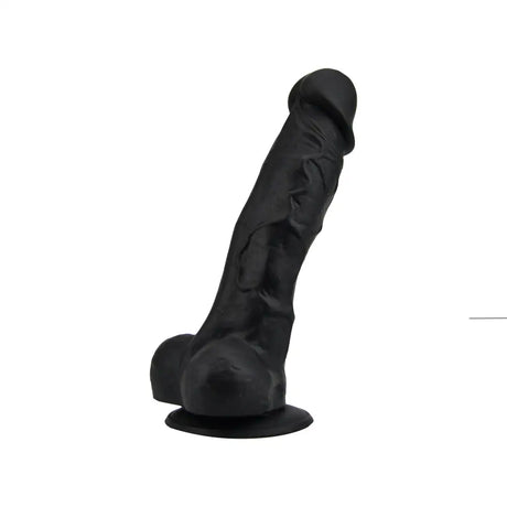 Loving Joy 7 Inch Realistic Silicone Dildo with Suction Cup and Balls Black - Dildos - Save 25% - United Kingdom Stoke-on-trent