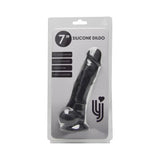 Loving Joy 7 Inch Realistic Silicone Dildo with Suction Cup and Balls Black - Dildos - Save 25% - United Kingdom Stoke-on-trent