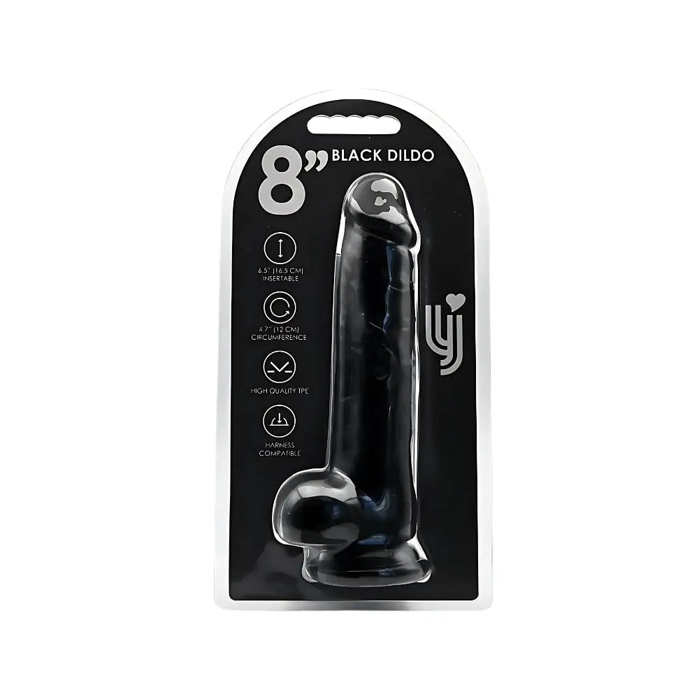 Loving Joy 8 Inch Dildo with Balls Black Fast Shipping United Kingdom Stoke on Trent