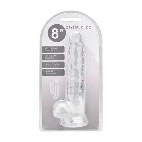 Loving Joy 8 Inch Dildo with Balls Clear - Dildos - Save 25% - Fast Shipping - United Kingdom Stoke-on-trent