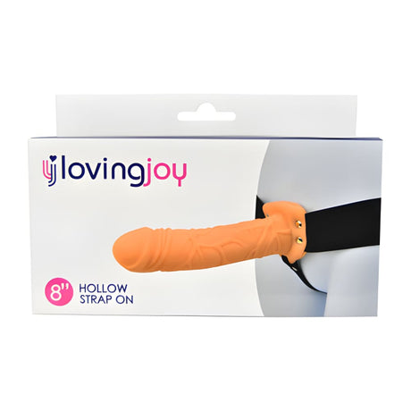 Loving Joy 8 Inch Hollow Strap on Vanilla - Ons - Save 25% - Dildo