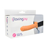 Loving Joy 8 Inch Hollow Strap on Vanilla - Ons - Save 20% - Dildo