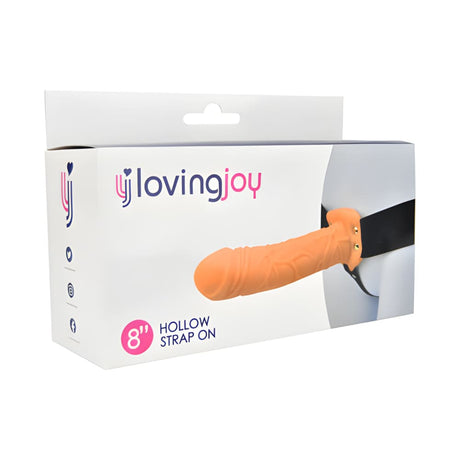 Loving Joy 8 Inch Hollow Strap on Vanilla - Ons - Save 25% - Dildo