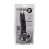 Loving Joy 8 Inch Realistic Silicone Dildo with Suction Cup and Balls Black - Dildos - Save 25% - United Kingdom Stoke-on-trent