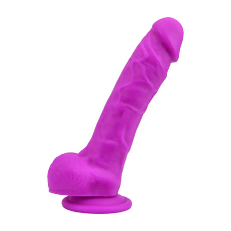 Loving Joy 8 Inch Realistic Silicone Dildo with Suction Cup and Balls Purple - Dildos - Save 25% - United Kingdom Stoke-on-trent