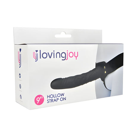 Loving Joy 9 Inch Hollow Strap on Black - Ons - Save 25% - Sale