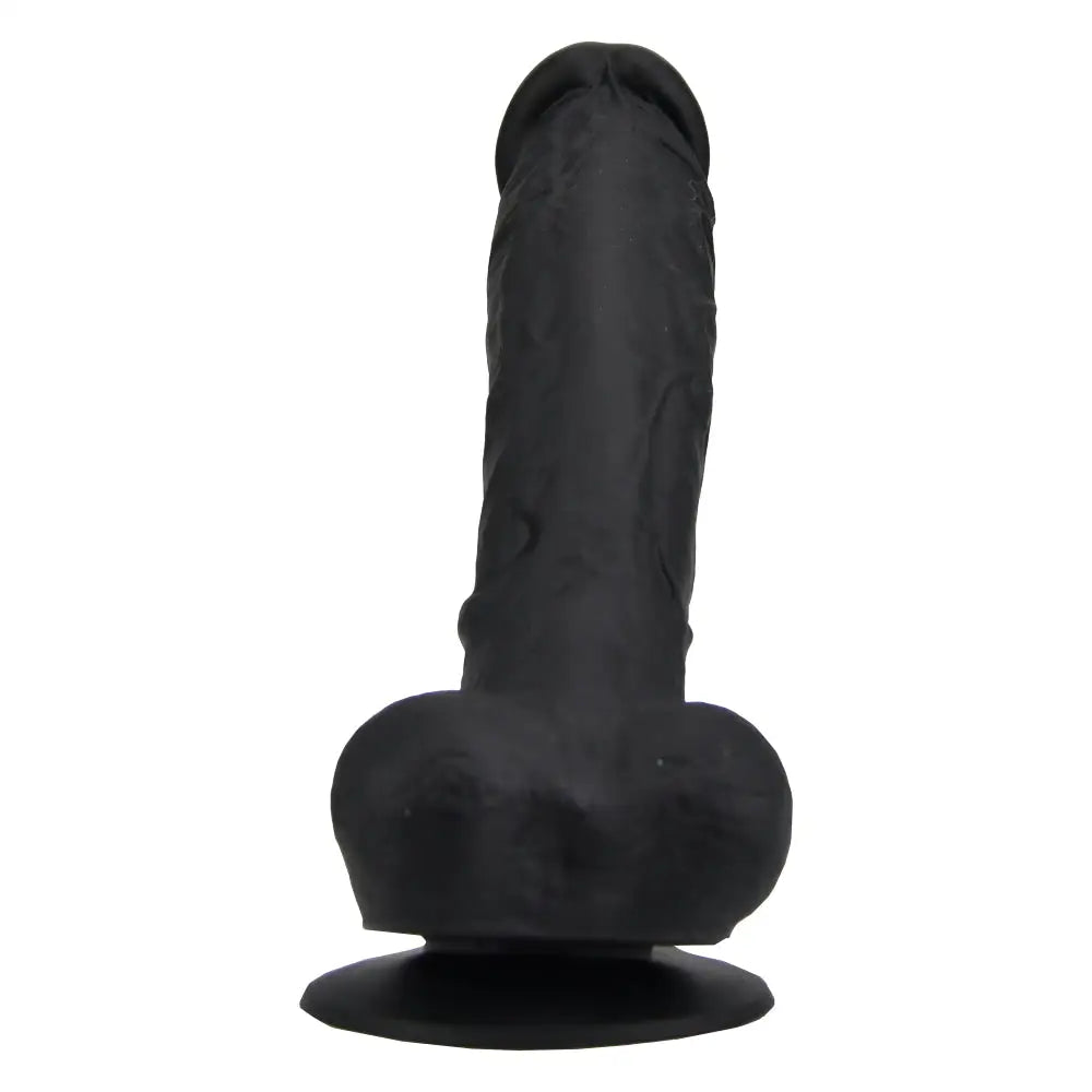 Loving Joy 9 Inch Realistic Silicone Dildo with Suction Cup and Balls Black - Dildos - Save 25% - United Kingdom Stoke-on-trent