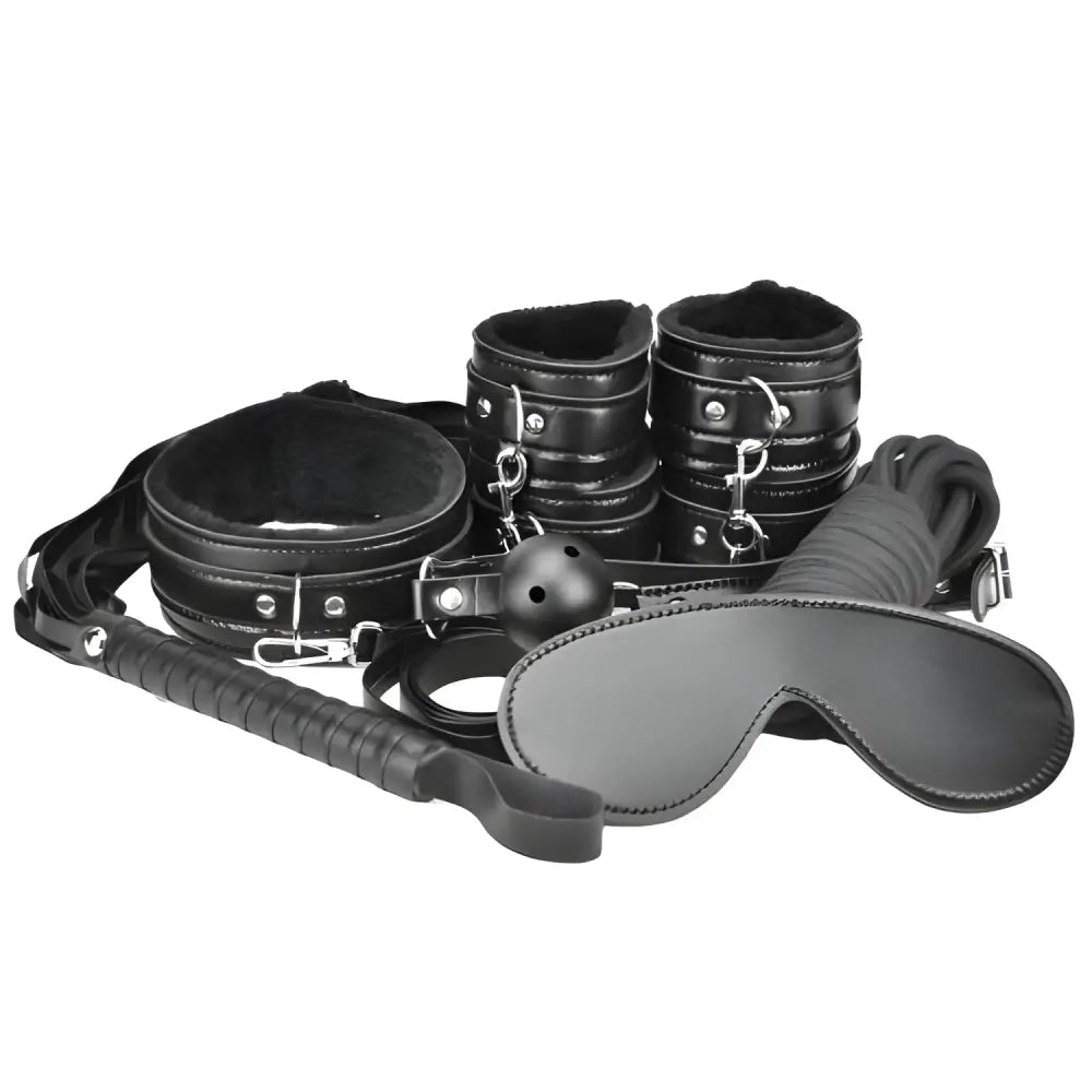 Loving Joy Beginner’s Bondage Kit Black (8 Piece) - Sex Toy Kits - Save 20% - Fast - Sale United Kingdom Stoke-on-trent
