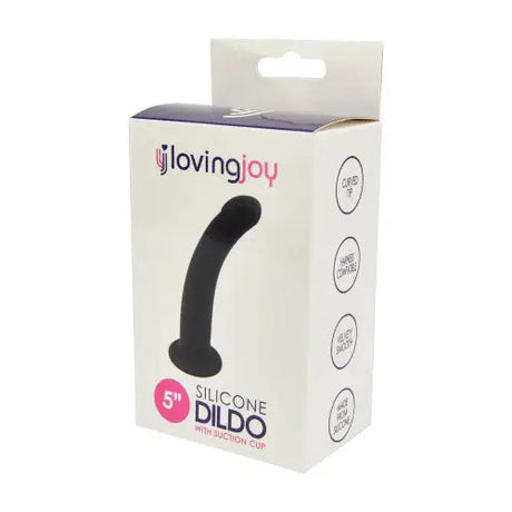 Loving Joy Curved 5 Inch Silicone Dildo with Suction Cup - Strap on Dildos - Save 30% - Fast - United Kingdom Stoke-on-trent
