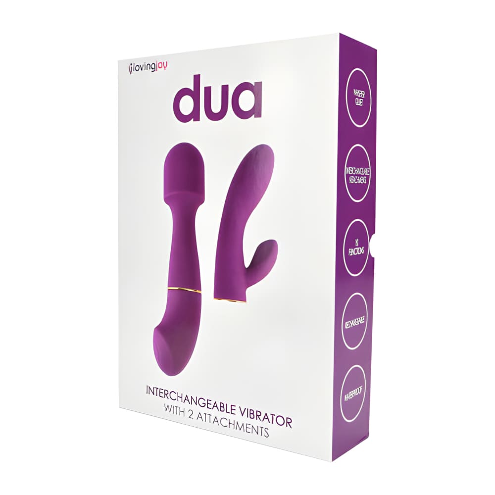 Loving Joy Dua Interchangeable Vibrator with 2 Attachments - Rabbit Vibrators - Save 20%