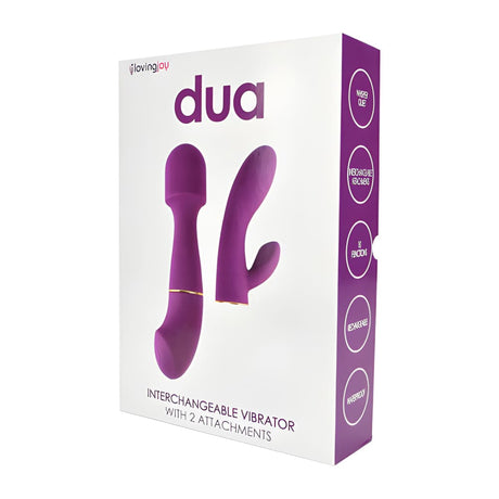 Loving Joy Dua Interchangeable Vibrator with 2 Attachments - Rabbit Vibrators - Save 30%