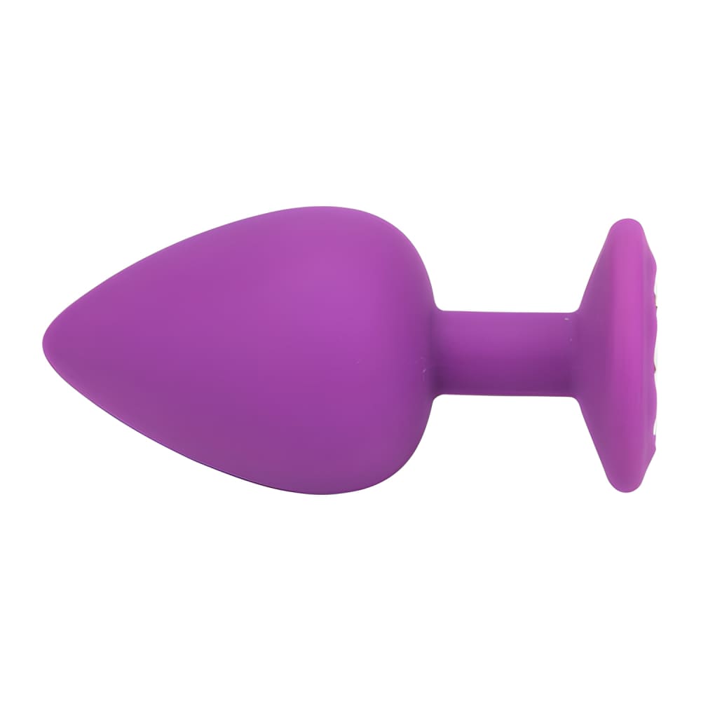 Loving Joy Jewelled Silicone Butt Plug Purple -large - Plugs - Save 25% - Sale