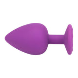 Loving Joy Jewelled Silicone Butt Plug Purple -large - Plugs - Save 25% - Sale