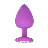 Loving Joy Jewelled Silicone Butt Plug Purple -large - Plugs - Save 25% - Sale