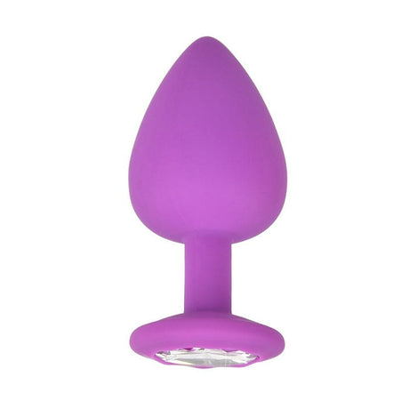 Loving Joy Jewelled Silicone Butt Plug Purple -large - Plugs - Save 25% - Sale