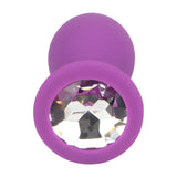 Loving Joy Jewelled Silicone Butt Plug Purple - Medium - Plugs - Save 15% - Sale United Kingdom Stoke-on-trent