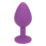 Loving Joy Jewelled Silicone Butt Plug Purple - Medium - Plugs - Save 20% - Sale