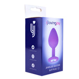 Loving Joy Jewelled Silicone Butt Plug Purple - Medium - Plugs - Save 20% - Sale