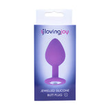 Loving Joy Jewelled Silicone Butt Plug Purple - Medium - Plugs - Save 15% - Sale United Kingdom Stoke-on-trent