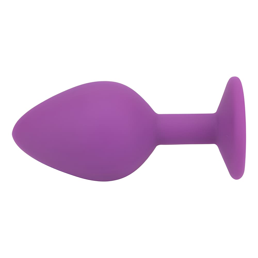 Loving Joy Jewelled Silicone Butt Plug Purple - Medium - Plugs - Save 20% - Sale