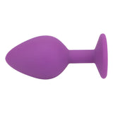 Loving Joy Jewelled Silicone Butt Plug Purple - Medium - Plugs - Save 20% - Sale