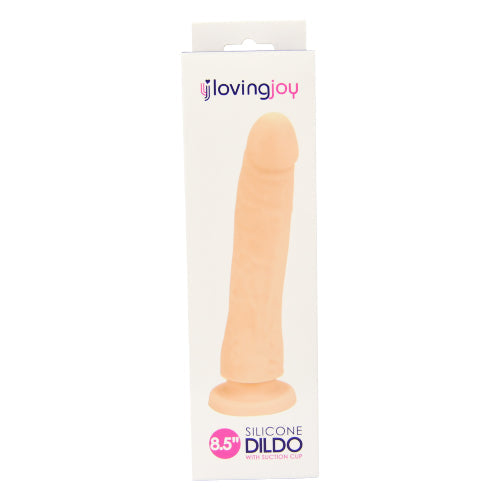 Llawenydd Cariadus Silicon Realistig 8.5 modfedd Strap-on Dildo