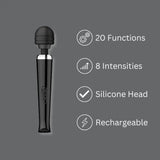 Loving Joy Rechargeable Magic Wand Vibrator Black Fast Shipping United Kingdom Stoke on Trent
