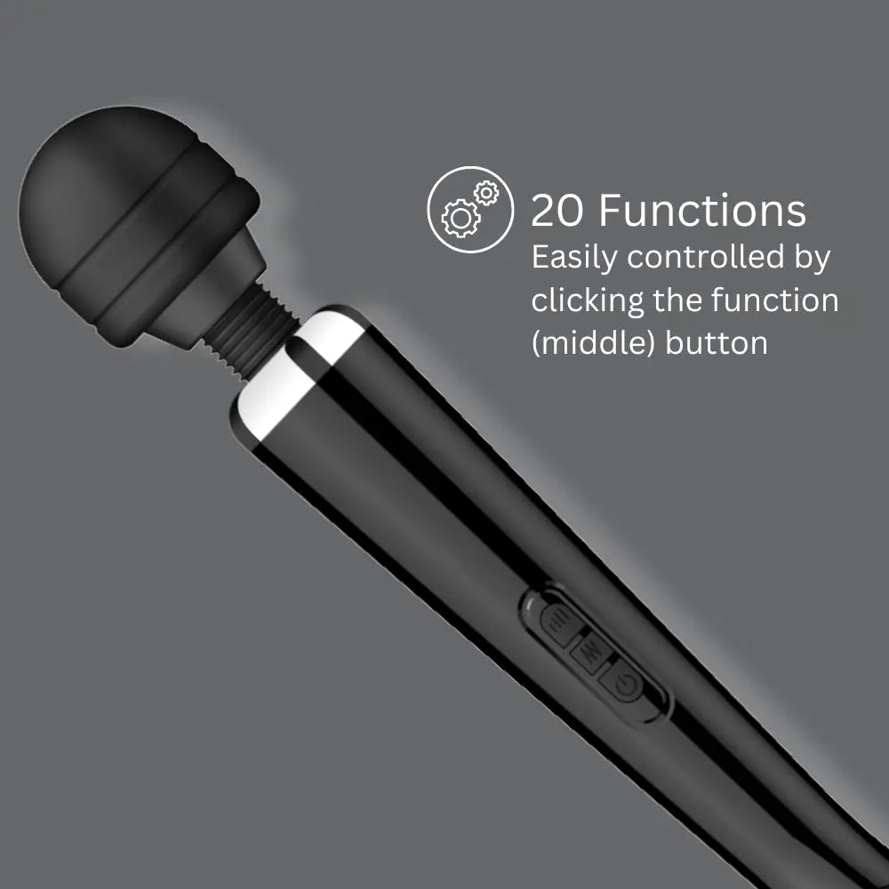 Loving Joy Rechargeable Magic Wand Vibrator Black Fast Shipping United Kingdom Stoke on Trent