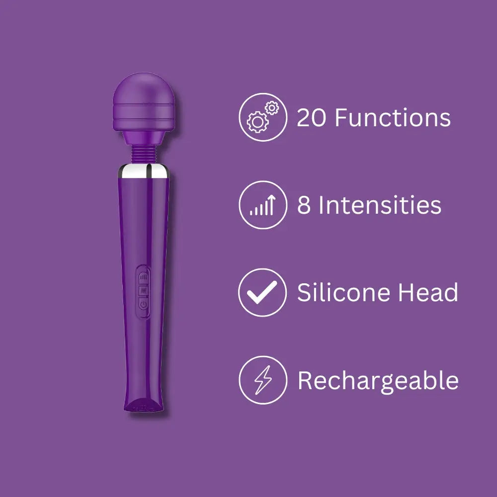 Loving Joy Rechargeable Magic Wand Vibrator Purple Fast Shipping United Kingdom Stoke on Trent