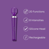 Loving Joy Rechargeable Magic Wand Vibrator Purple Fast Shipping United Kingdom Stoke on Trent