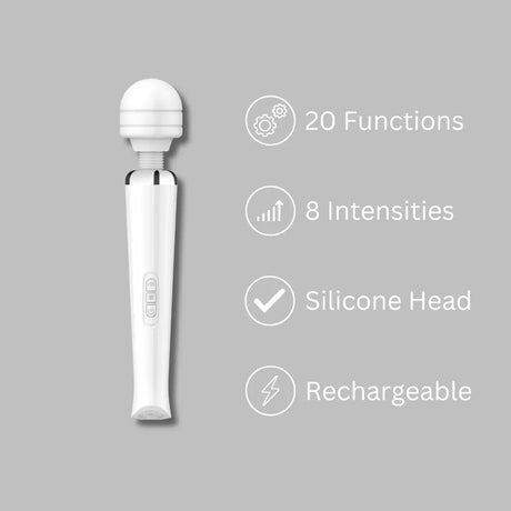 Loving Joy Rechargeable Magic Wand Vibrator White Fast Shipping United Kingdom Stoke on Trent