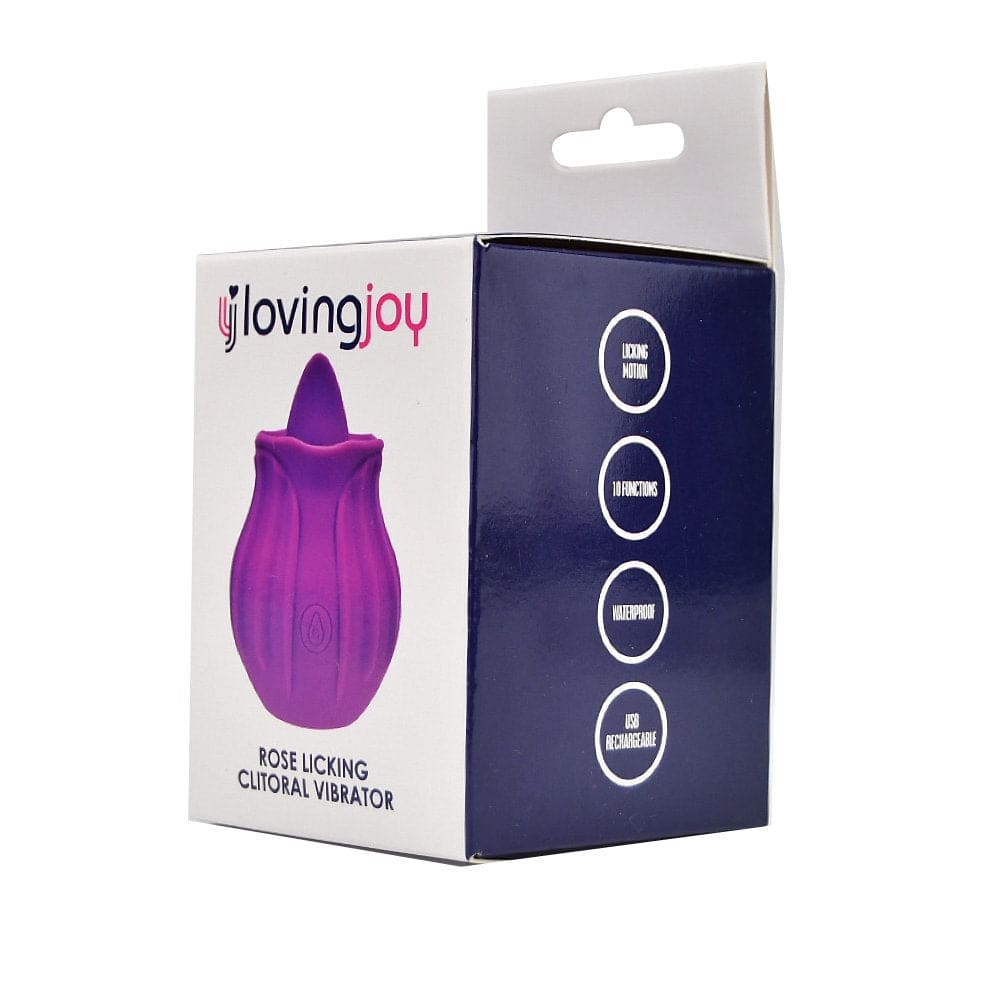 Loving Joy Rose Licking Clitoral Vibrator Purple - Vibrators - Save 20%