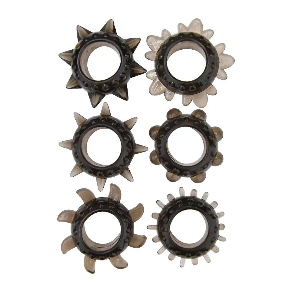 Loving Joy Textured Cock Ring Set (6 Pack) - Save 30% - Fast Shipping - Sale United Kingdom Stoke-on-trent
