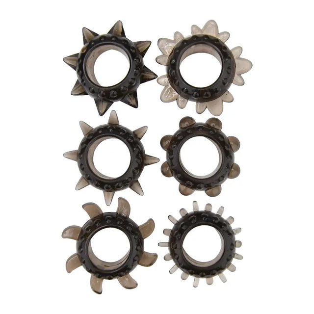 Loving Joy Textured Cock Ring Set (6 Pack) - Save 30% - Fast Shipping - Sale United Kingdom Stoke-on-trent