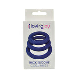 Loving Joy Thick Silicone Cock Rings 3 Pack - Save 20% - Sale