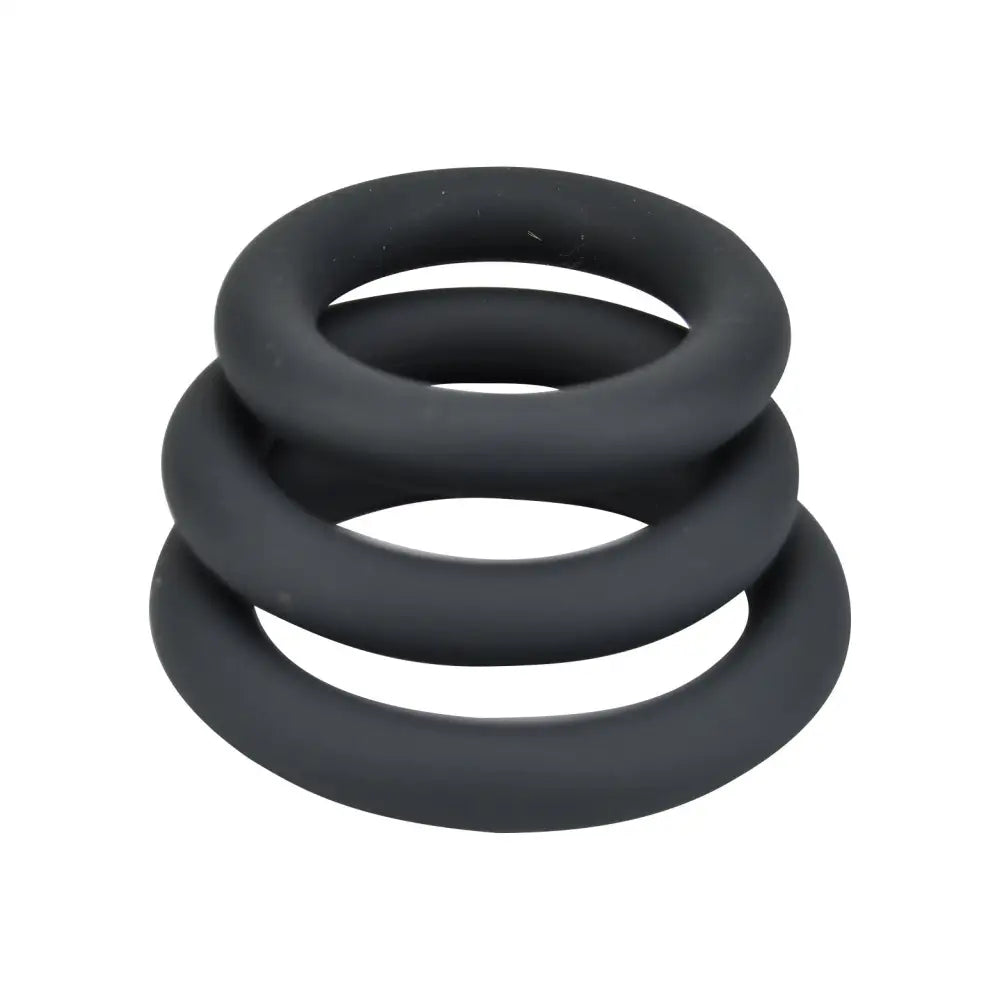 Loving Joy Thick Silicone Cock Rings 3 Pack Grey - Save 15% - Fast Shipping - Sale United Kingdom Stoke-on-trent