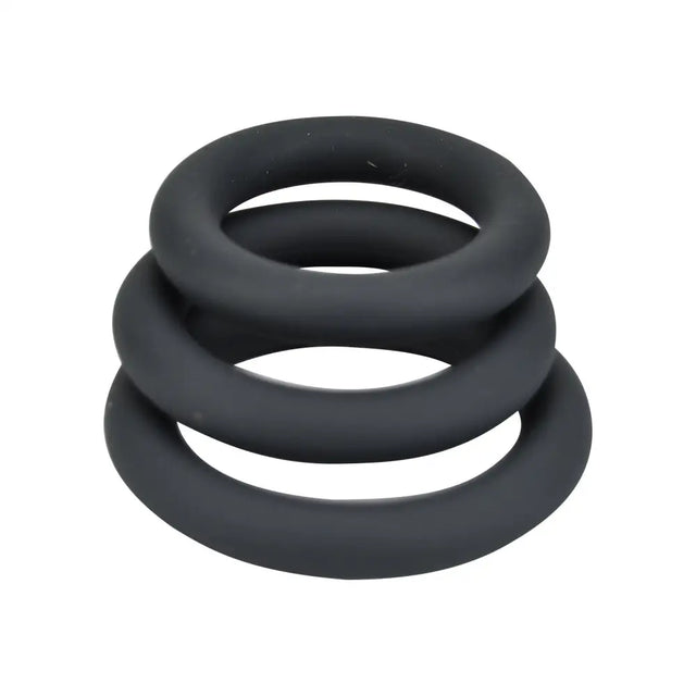 Loving Joy Thick Silicone Cock Rings 3 Pack Grey - Save 15% - Fast Shipping - Sale United Kingdom Stoke-on-trent