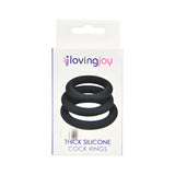 Loving Joy Thick Silicone Cock Rings 3 Pack Grey - Save 15% - Fast Shipping - Sale United Kingdom Stoke-on-trent