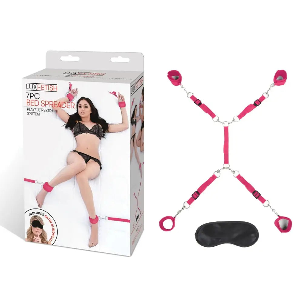 Lux Fetish 7 Piece Bed Spreader Playful Restraint System - Save 25% - Fast - Sale United Kingdom Stoke-on-trent