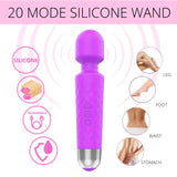 Luxurious Silicone 20 Frequency Vibration Wand Purple - Save 25% - Fast Shipping - Vibrator United Kingdom Stoke-on-trent